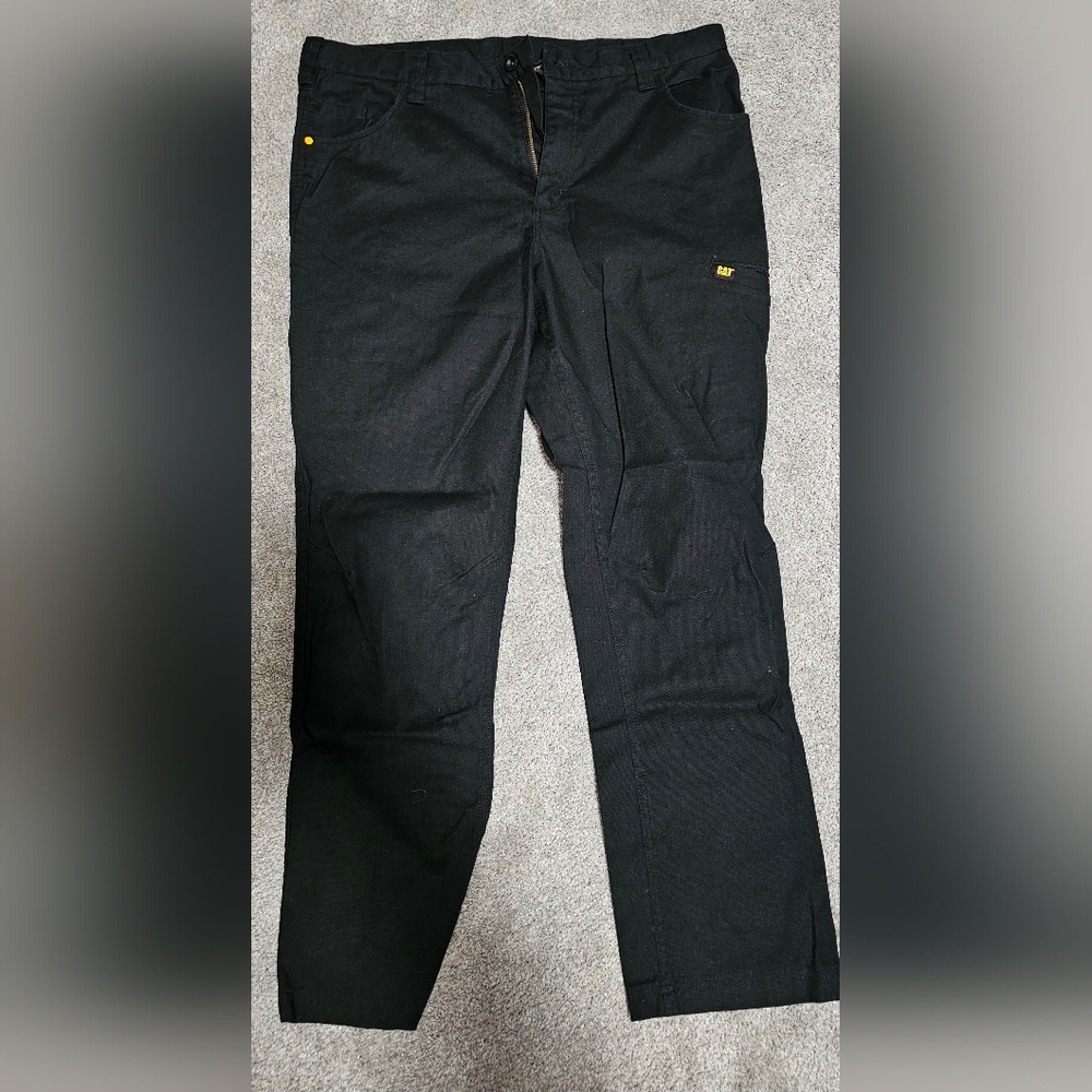 MEN'S STRETCH CANVAS UTILITY WORK PANTS - STRAIGHT FIT